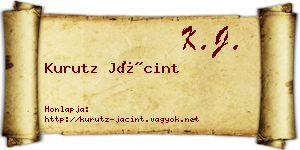 Kurutz Jácint névjegykártya